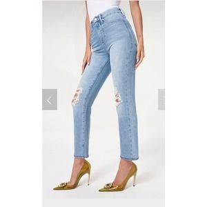 Good American good boy jeans high waisted straight leg size 4/27 0015